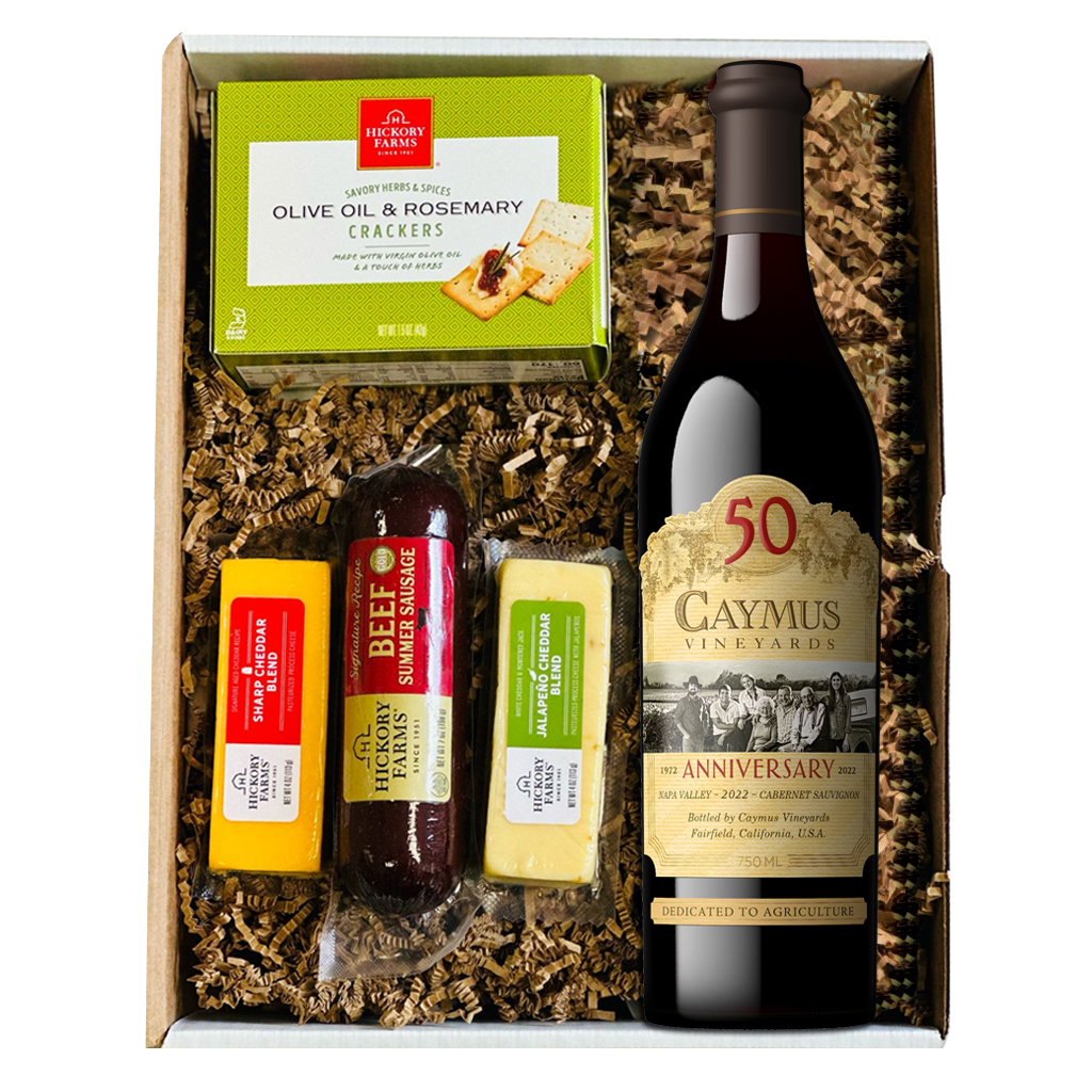 Caymus Cabernet Sauvignon Wine And Cheese Gift Set